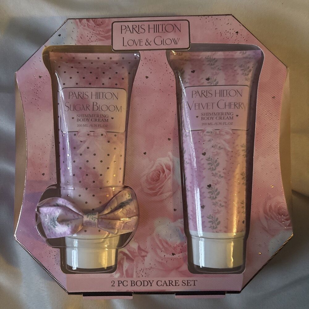 PARIS HILTON Sugar Bloom And Velvet Cherry Lotion Shimmering Body Cream 2x200ml